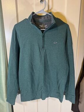 Vineyard Vines Men’s M Performance Quarter-Zip TPC River’s Bend Green Golf